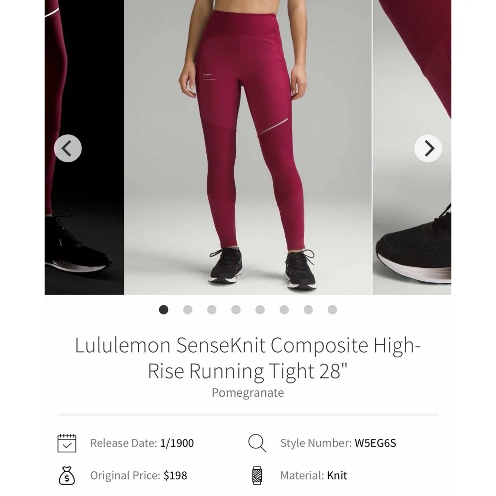 Lululemon SenseKnit High-Rise Running Tight 27